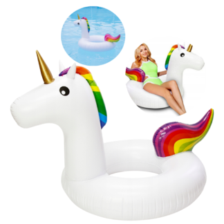 DMUCHANY JEDNOROŻEC KÓŁKO DO PŁYWANIA MATERAC UNICORN RING FLOAT XL 90CM
