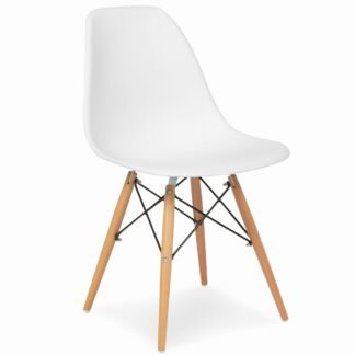 Nowoczesne krzesło design modern DSW retro biały