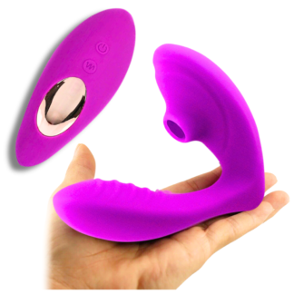 WIBRATOR SSĄCY DO ŁECHTACZKI DAMSKI MOTYLEK DILDO
