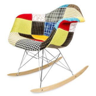 Krzesło bujane patchwork DSW rar kolorowy