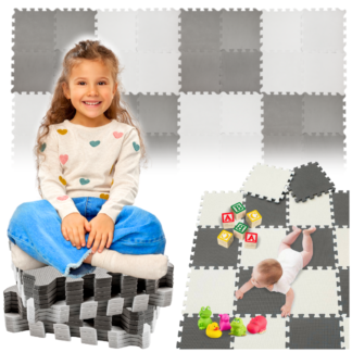 Mata piankowa puzzle dla dzieci składana 95 x 95 cm