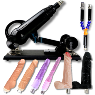 SEX MASZYNA MASTURBATOR WIBRATOR DILDO ZESTAW