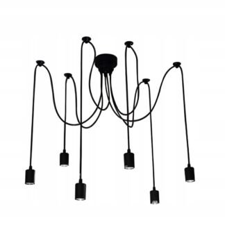 Żyrandol W1086 spider 6 head - czarny