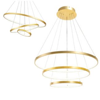Żyrandol A9009D 20cm 40cm 60cm 76W złoty - neutral