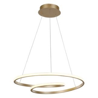 Lampa wisząca LED RING złota pętla żyrandol