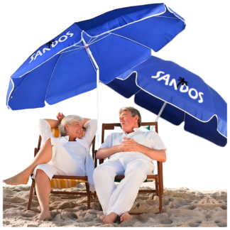 Parasol plażowy w kolorze niebieskim