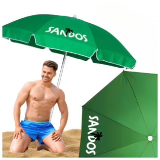 Parasol plażowy w kolorze zielonym