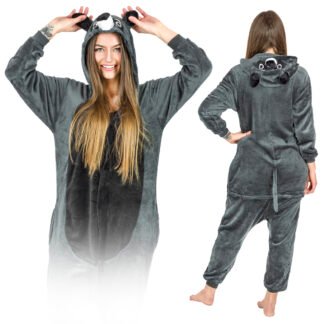 Kostium Onesie gray raccoon - S