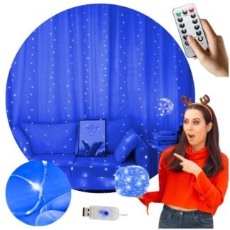 Kurtyna świetlna 300LED blue