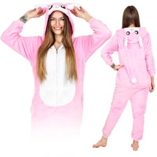 Kostium Onesie pink rabbit - M
