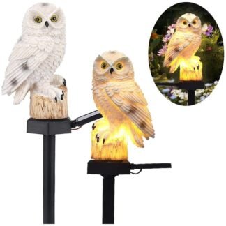 Lampa solarna LED sowa z czujnikiem zmierzchu