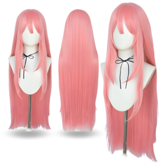 Różowa peruka 80 cm anime