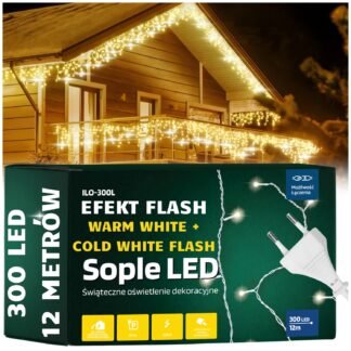 Sople 300LED 12m ILO-300L- warm white + cold flash