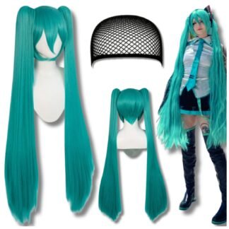 Peruka kolor morski 110 cm Hatsune Miku