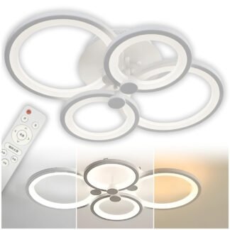 Lampa sufitowa LED 4 ringi biała