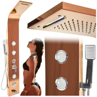 Bateria panel prysznicowy ROSE GOLD