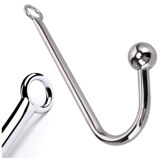 KOREK STALOWY HAK ANALNY Z KULKĄ BDSM BUTT PLUG