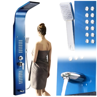 Bateria panel prysznicowy z hydromasażem- niebieski