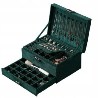 Kuferek na biżuterię NM22J14BG bottle green