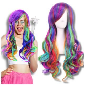 Peruka multicolor 80 cm