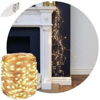 Anielskie włosie 200LED USB warm white