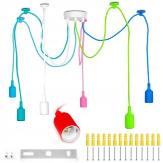 Żyrandol W1087 spider 6 head - multicolor