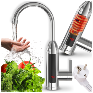 Podgrzewacz wody srebrny 3000W LCD IPX4 152PR23