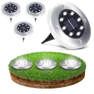 Gruntowa lampa ogrodowa solarna HSS-8L  V1 4 sztuki