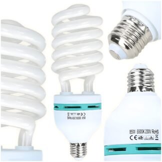 ŻARÓWKA FOTOGRAFICZNA LAMPA STUDYJNA STAŁE E27 5500K ŚWIETLÓWKA 85W/400W