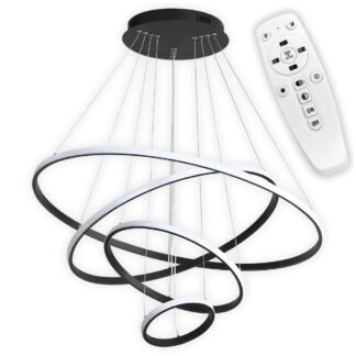 Lampa sufitowa W12363 / 2468 4 ringi black 15PR23