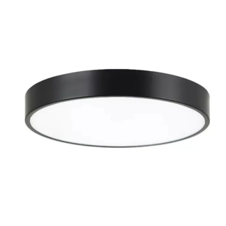 Lampa sufitowa 24W czarna - ciepły 40 cm