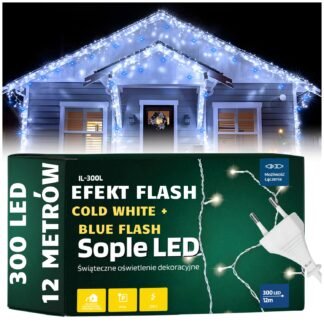 Sople 300LED 12m IL-300L- cold white + blue flash
