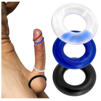 Erekční kroužky na penis - 3 ks pro silnější erekci