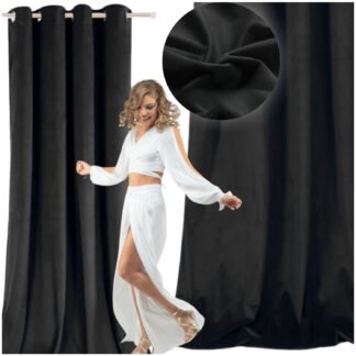 Zatemňovací závěs Velvet černý 250x140