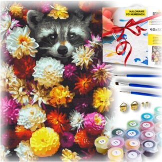 Malování podle čísel - Mýval v květech 40x50
