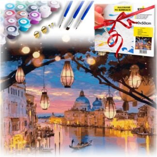 Stavebnice Paint-by-numbers - noční lucerny