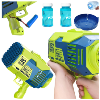 Mega Bublifuk Bazooka 132 Děr + 2 Náplně, Akumulátor