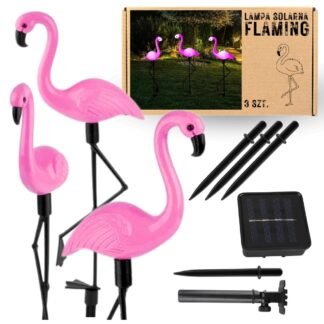 Solární LED Plameňáci do Zahrady - 3ks