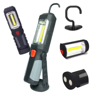 Dílenská LED svítilna s magnetem, otočná, 3 režimy