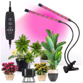LED Lampa pro Rostliny 2 hlavy + Časovač