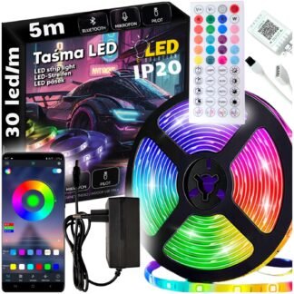 LED RGB pásek 5M s hudebním ovládáním