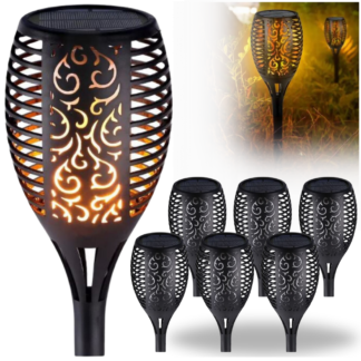 Solární LED Pochodně Zahradní - Sada 6 ks