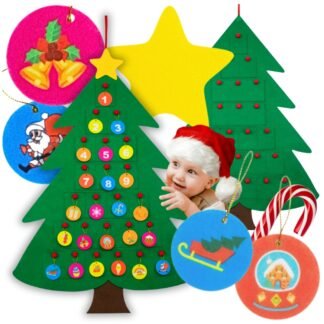 Adventní Kalendář Stromek Filc 90cm + Ozdoby DIY