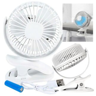 Mini Ventilátor s Klipem USB LED - Stolní, Přenosný