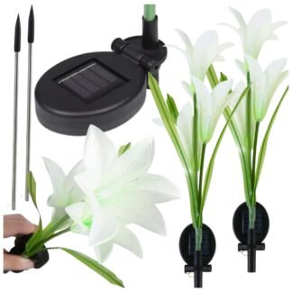 2x Solární LED lampa Lilie - Zahradní dekorace