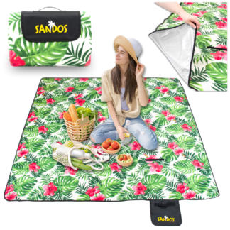Velká pikniková deka 200x200 květiny