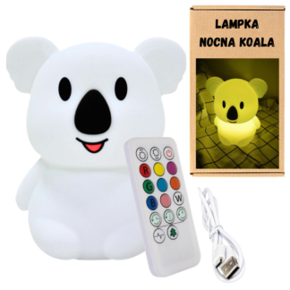 Lampička Koala Silikonová Noční Měnící Barvy Dálkové Ovládání