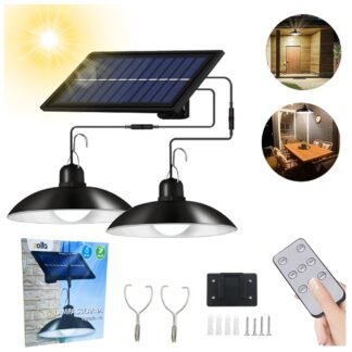 Solární LED stropní svítidlo do zahrady 2x