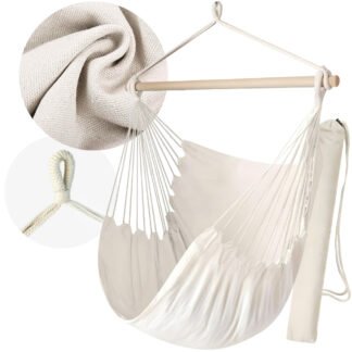 Závěsné křeslo houpací síť Boho béžová