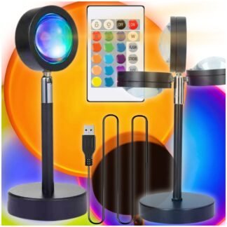 Západ slunce vedl lampa západ slunce usb s dálkovým ovládáním 16 barev projektor 4 režimy